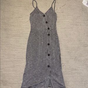 Striped Button Dress